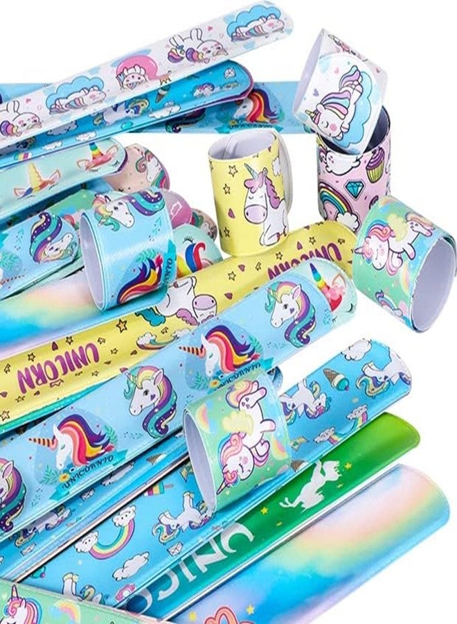 SILLYME 12pc slap bands for kids - Return Gifts Birthday Party For Kids - Best Birthday Return Gift For Kids 6-12 - return gift for kids age 6-10 10-12 (unicorn theme 12pc) - Image 4